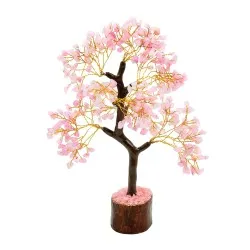 Profound Gems Rose Quartz 300 Beads Large Crystal Tree | Bonsai Tree for Home and Office | Helps to Promote Luck, Abundance and Prosperity |