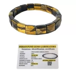 Tiger-Eye Square Bracelet: Bold Elegance and Strength