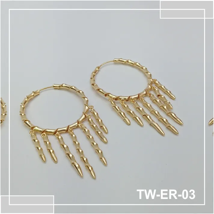 Seven Stick Twisted Earring