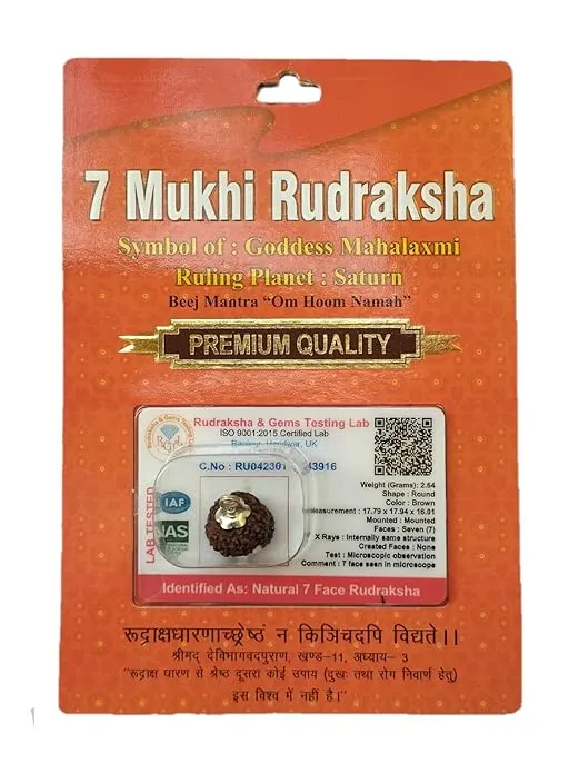 Rudraksha Brown Certificate Lab Test & X-ray Report with Silver Capping| Rudraksha Pendant for Men & Women