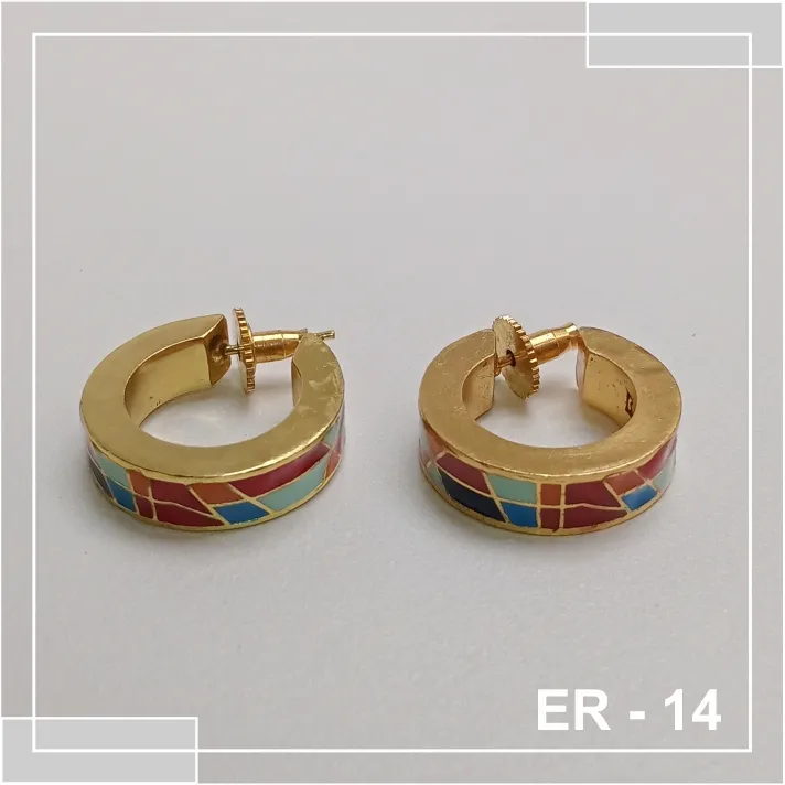 Multi Colour Enamal EarRing