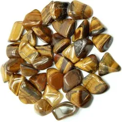 Tiger Eye Agate Tumble/Pebbles Stone  (Brown 100 g)