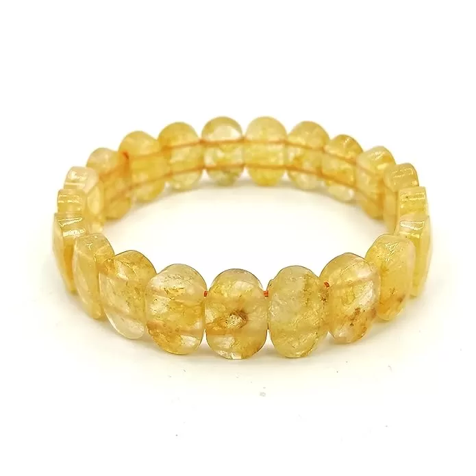 -Citrine Bracelet for Healing, Meditation, Manifest Abundance, Positivity, Good Luck, Health and Wealth