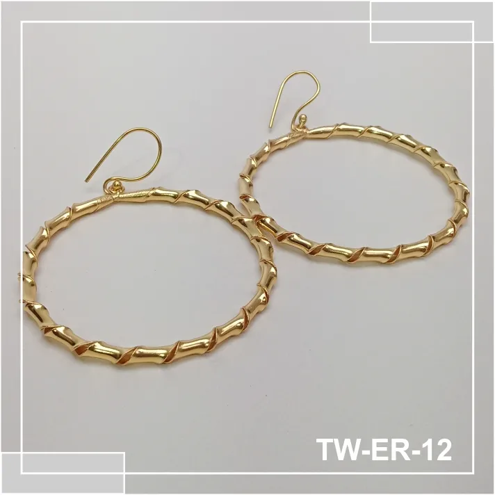 Simple Round Twisted Earring