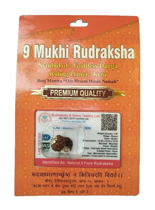 Rudraksha Brown Certificate Lab Test & X-ray Report with Silver Capping| Rudraksha Pendant for Men & Women