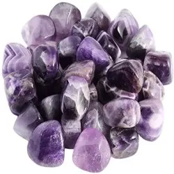 Amethyst Agate Tumble/Pebbles Stone Marble Pebbles (Purple 100 g)