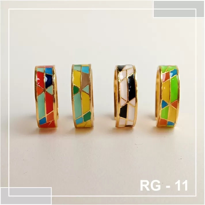 Multi Colour Enamal Ring