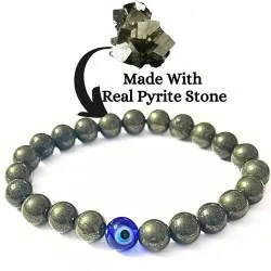 Pyrite bracelet With  Evil Eye