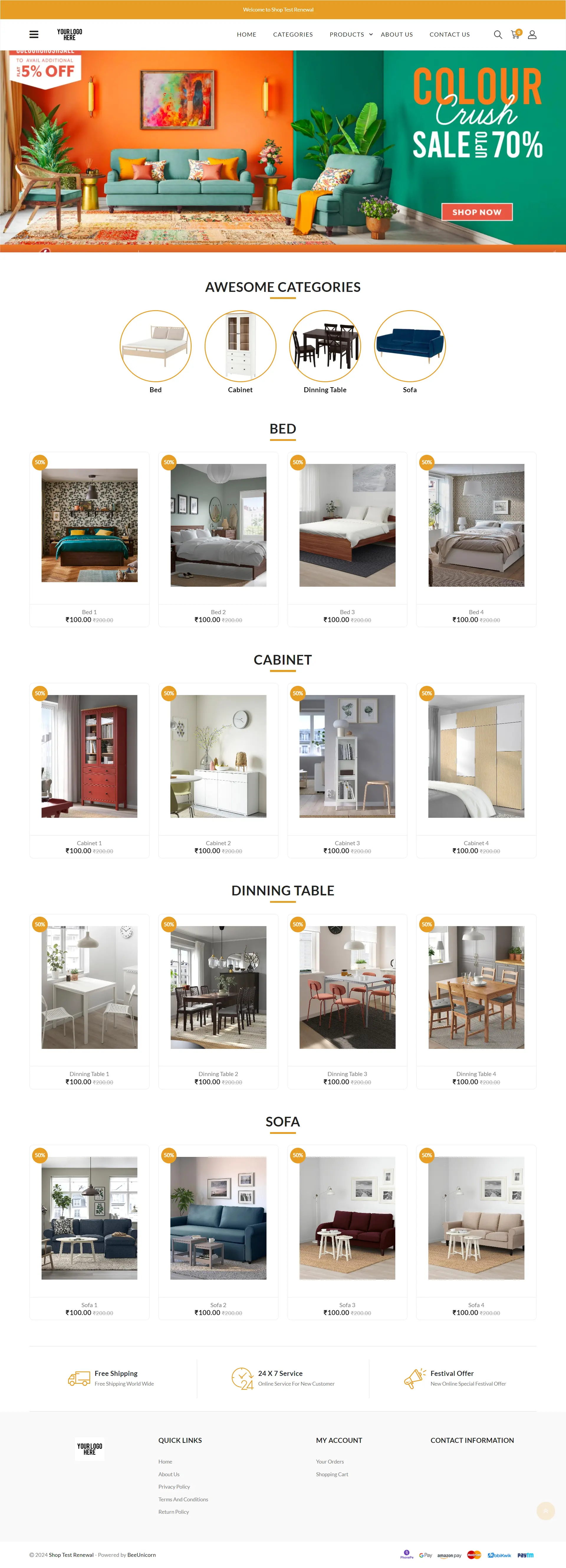 Furnito Ecommerce Website Theme